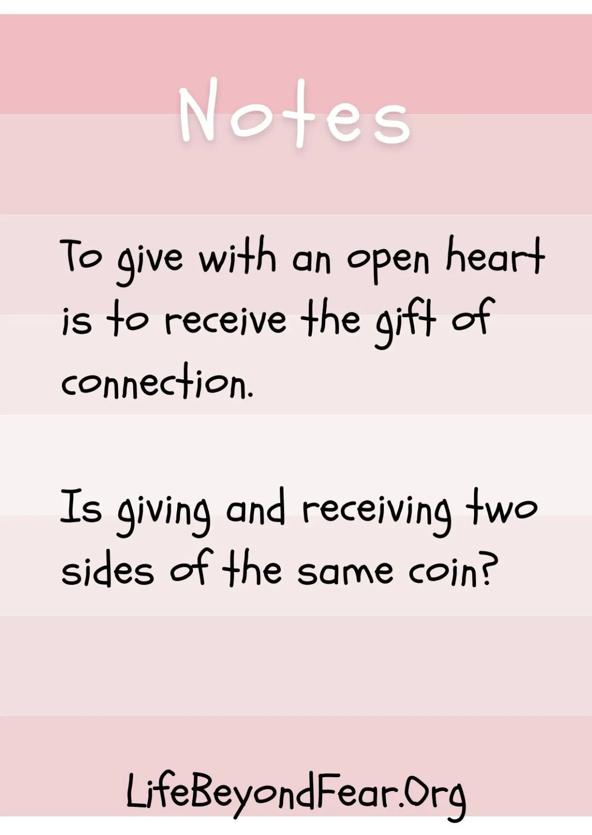 Giving and Receiving