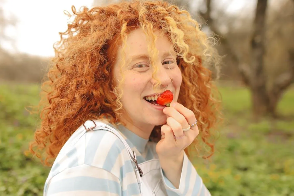 eating fruit