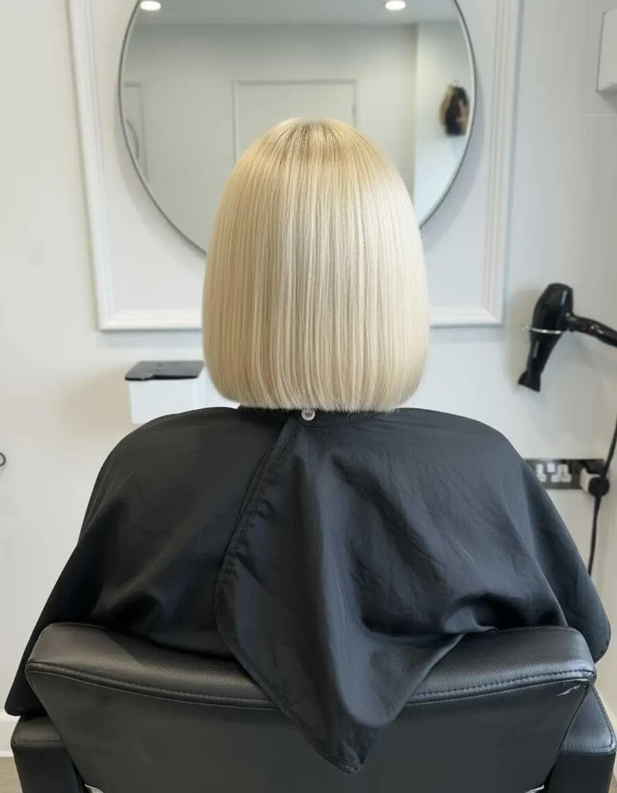 Sleek, Chic Blonde Bob