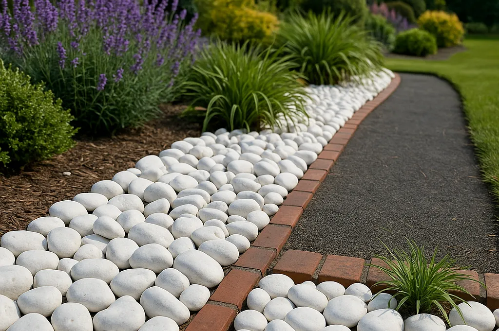 How to Install Decorative White Pebbles