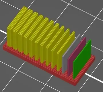 FDM wall thickness test model showing multiple perimeters with increasing thickness