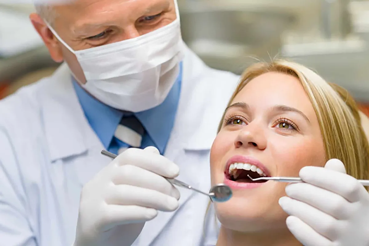 Dentist working on a patient
