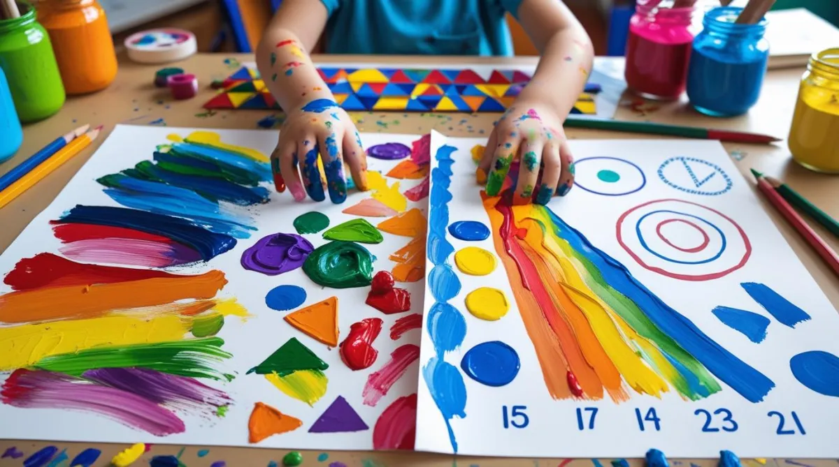 Art Meets Math: Finger Painting at KidsHaven