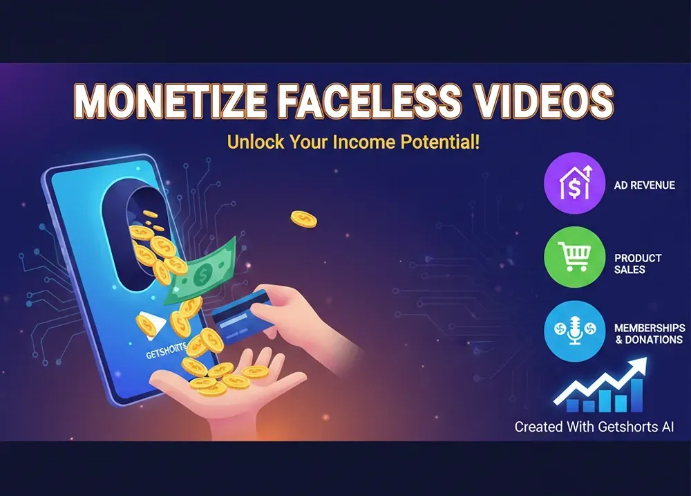 How To Monetize Faceless Videos Created With Getshorts?