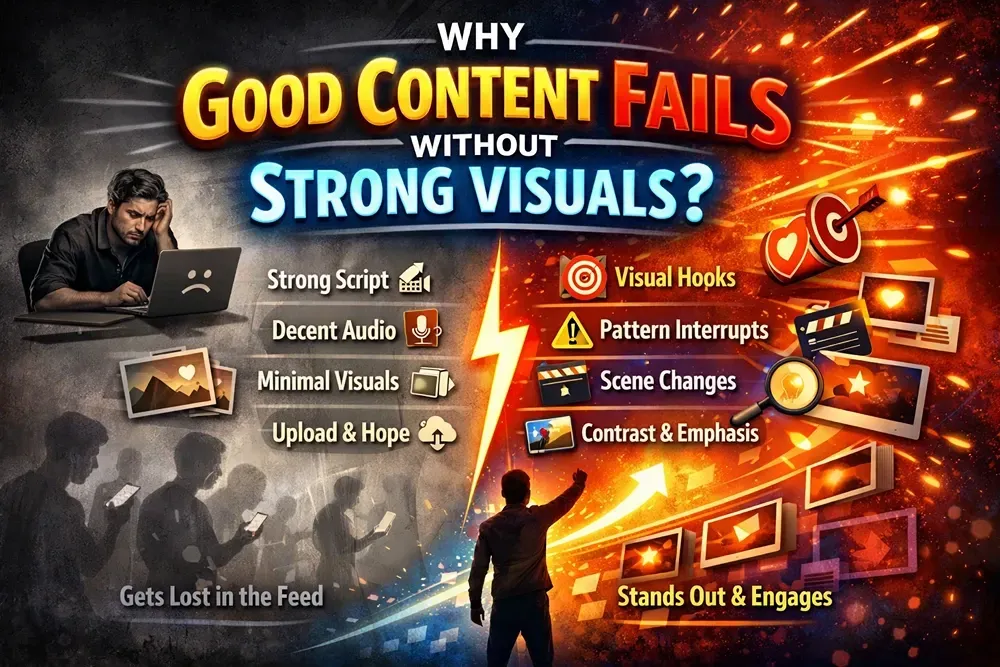 Hook + Visual Combo: Why Good Content Fails Without Strong Visuals?
