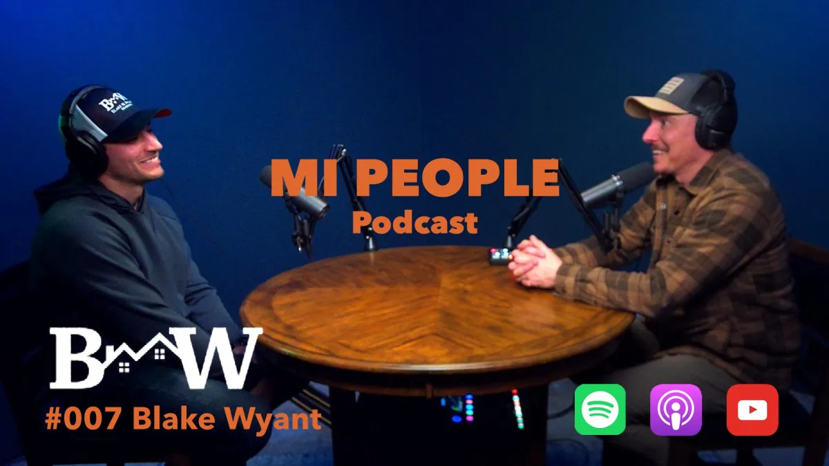Mike and Blake at Podcast Table