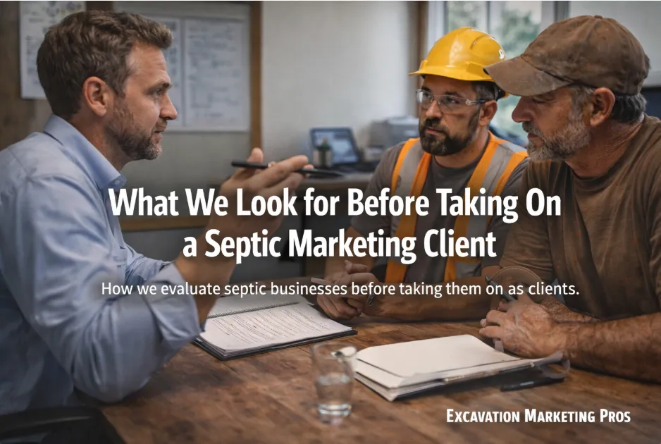 What We Look for Before Taking On a Septic Client