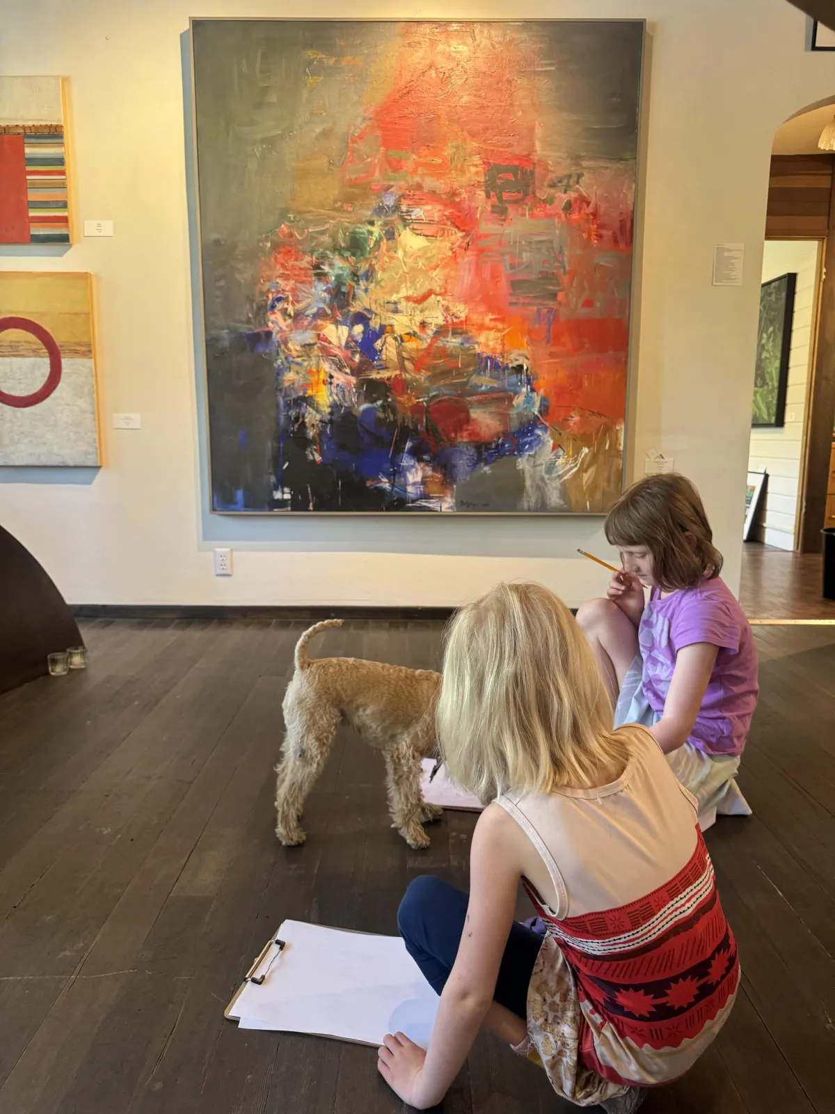 Kids in art summer camp