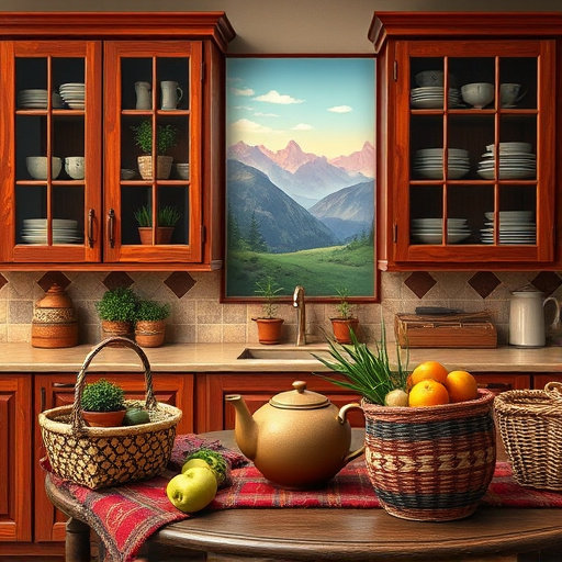 A captivating blog cover image featuring a modern luxury kitchen renovation. The scene showcases sleek countertops, a shiny marble island, and high-end appliances. Warm pendant lighting illuminates the space, creating an inviting atmosphere. Playful elements include a whimsical coffee machine beside colorful espresso cups and fresh herbs in artisanal pots on the windowsill. The open layout connects to a stylish dining area with chic chairs and a contemporary table, framed by floor-to-ceiling windows that flood the room with natural light. The color palette features soft whites, warm golds, and deep greens for an elegant feel. Subtle touches, like a vintage cookbook next to a sleek tablet displaying design ideas, add charm. The DigitalArt style captures a striking and harmonious environment, inviting viewers to explore luxury kitchen renovation possibilities.