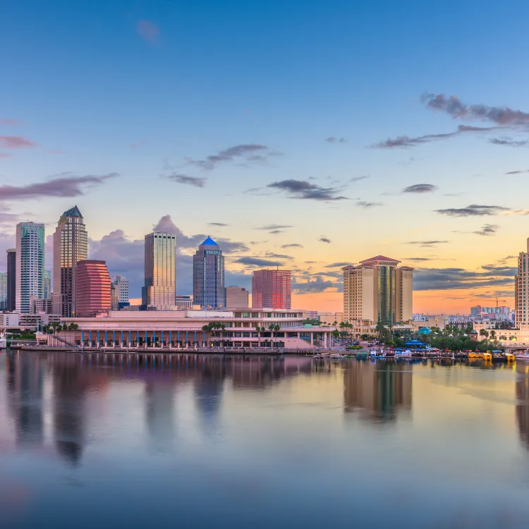 Tampa Bay at dusk