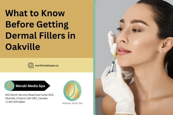 Woman receiving dermal filler treatment at a clinic in Oakville for facial enhancement and rejuvenation.