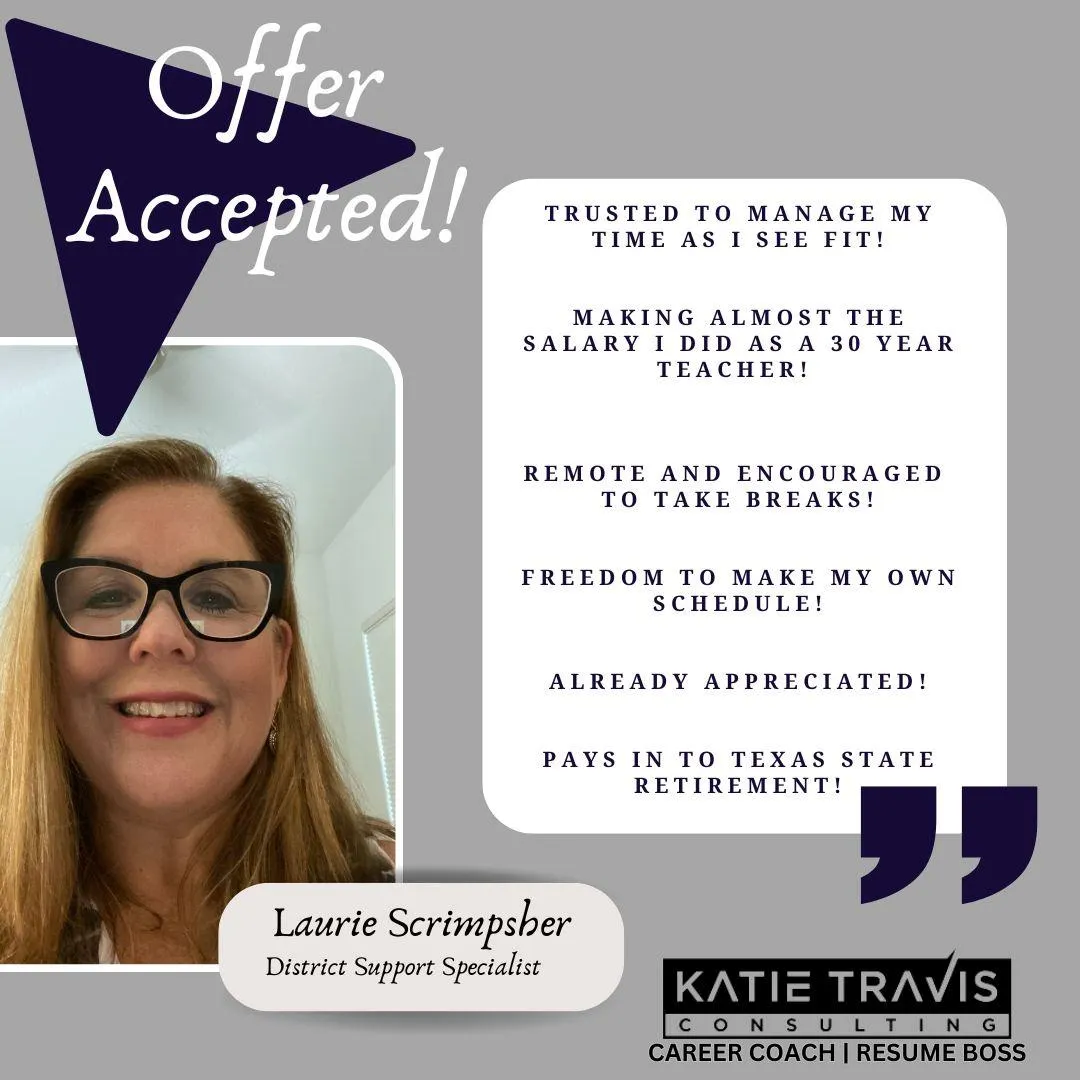 Laurie Scrimpsher celebrates her new role as a District Support Specialist!