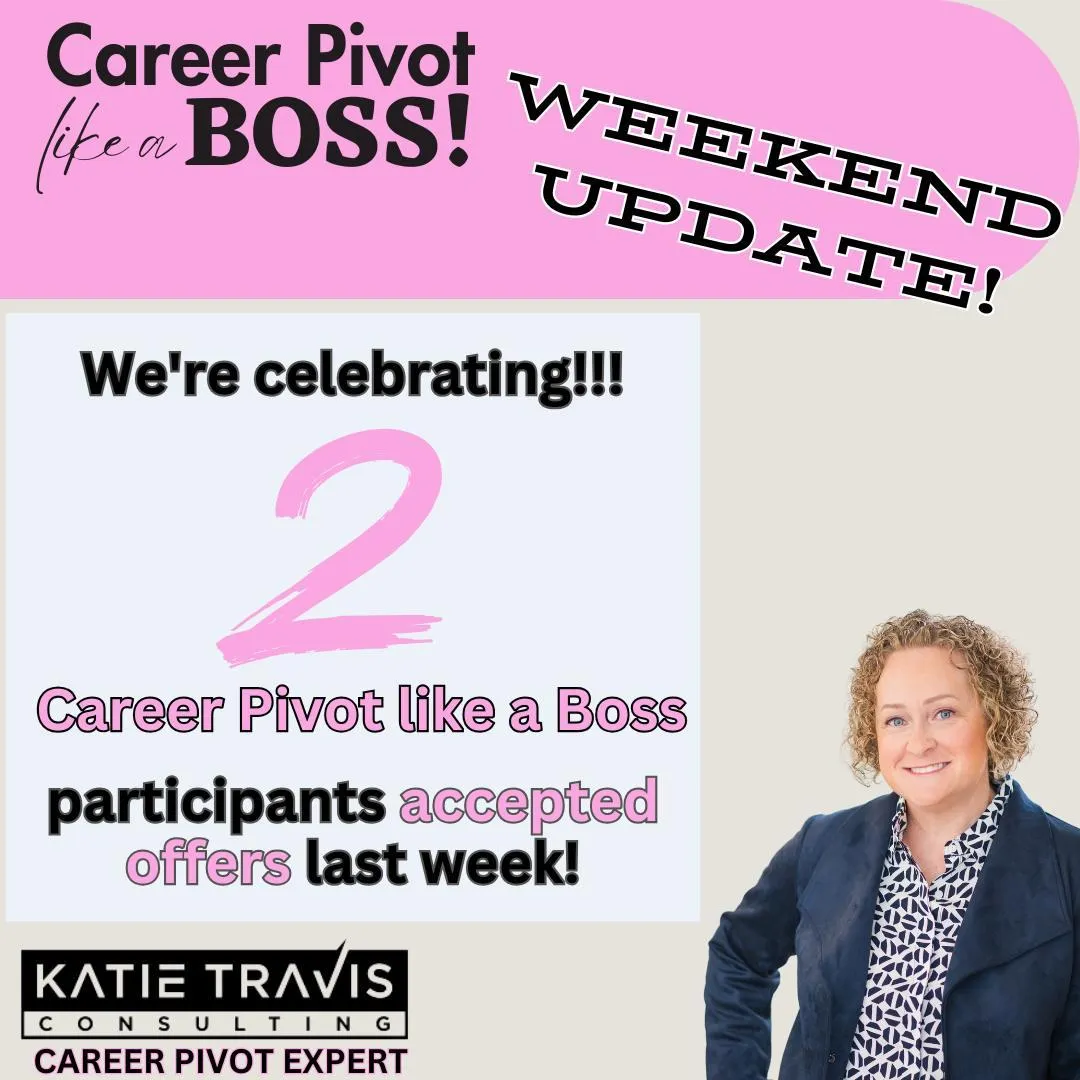 Weekend win! 🎉 Two Career Pivot Like a Boss participants just accepted job offers! 👏 Time to celebrate new beginnings. Ready for your own pivot? Let’s make it happen!