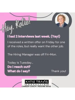How to Follow Up on a Job Interview When You Have Another Offer
