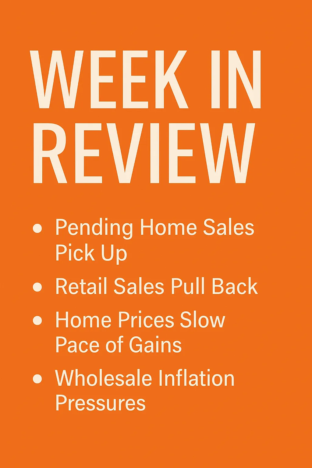 Last week in review and forecast for this week