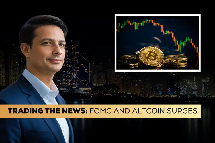 Shankar as a news anchor with the title of the blog as the headline and a chart graphic on the top right corner