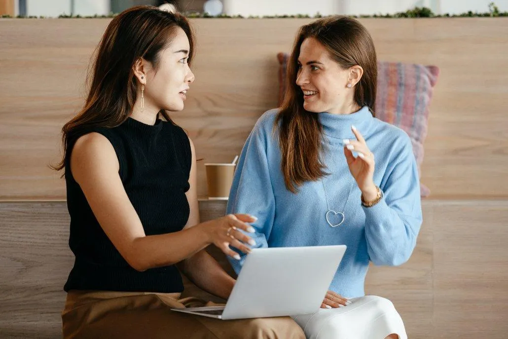 Two ladies chatting
