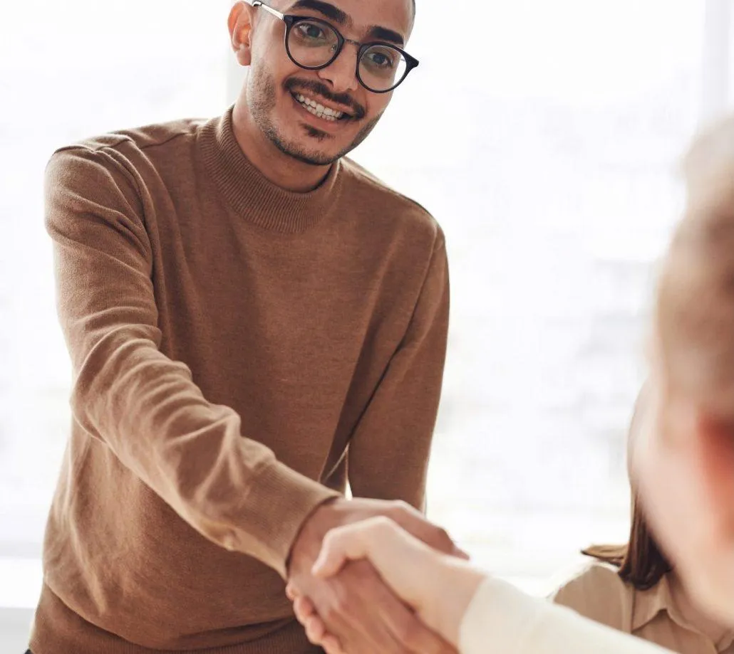 Man wearing brown sweater