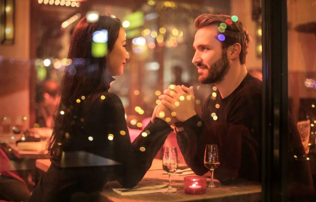 Couple in a restaurant