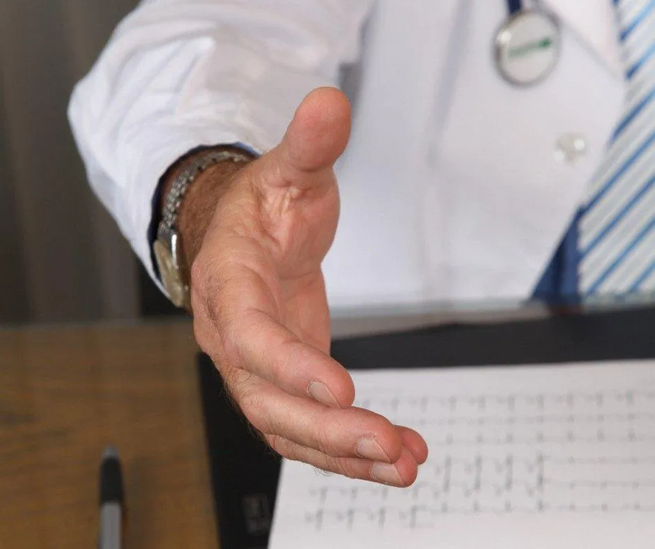 Doctor's handshake