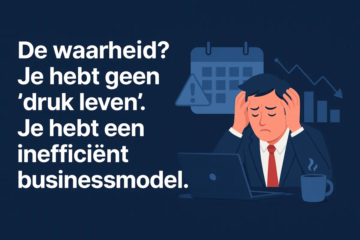 De waarheid? Je hebt geen 'druk leven'. Je hebt een inefficiënt businessmodel.