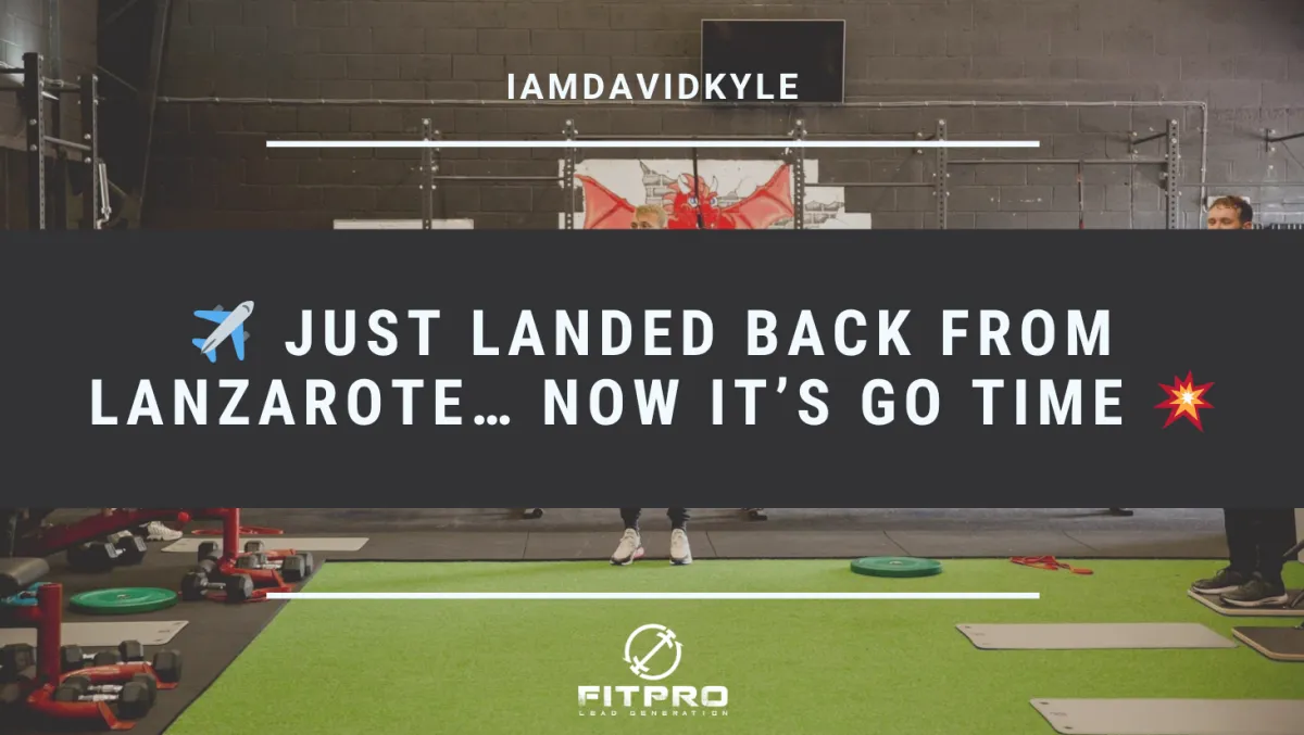 ✈️ Just landed back from Lanzarote… now it’s GO time 💥