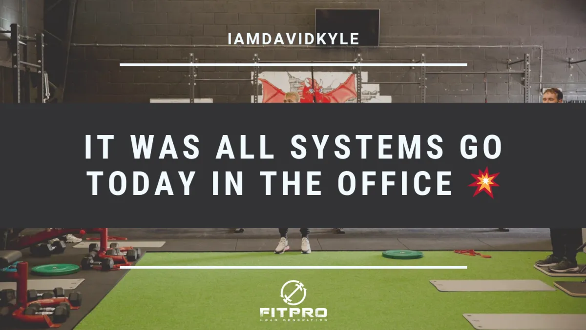 It was all systems go today in the office 💥