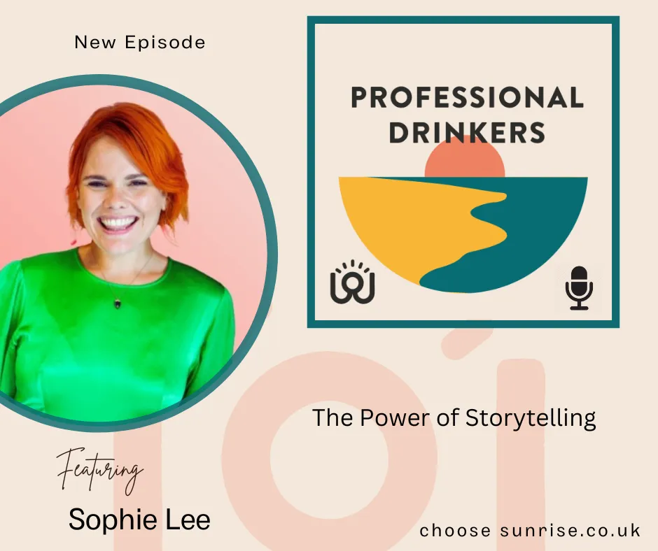 podcast cover showing sophie lee and episode name