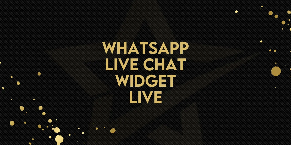 WhatsApp Live Chat Widget Live!