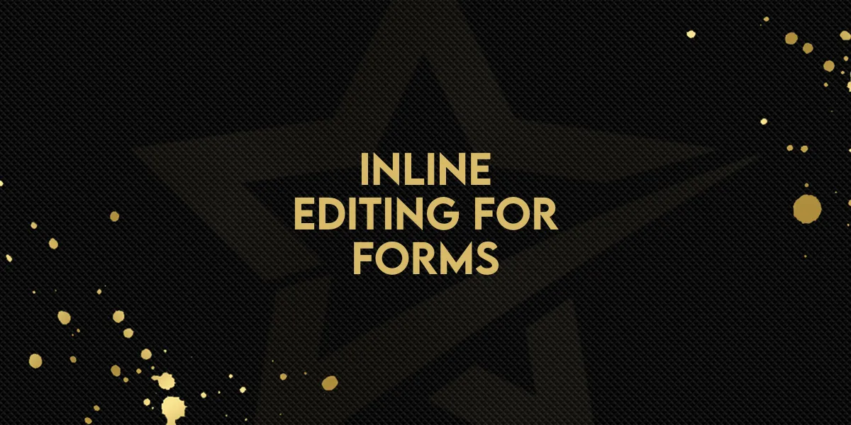 Inline Editing for Forms