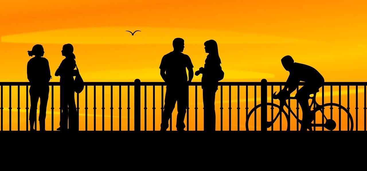 people have a conversation