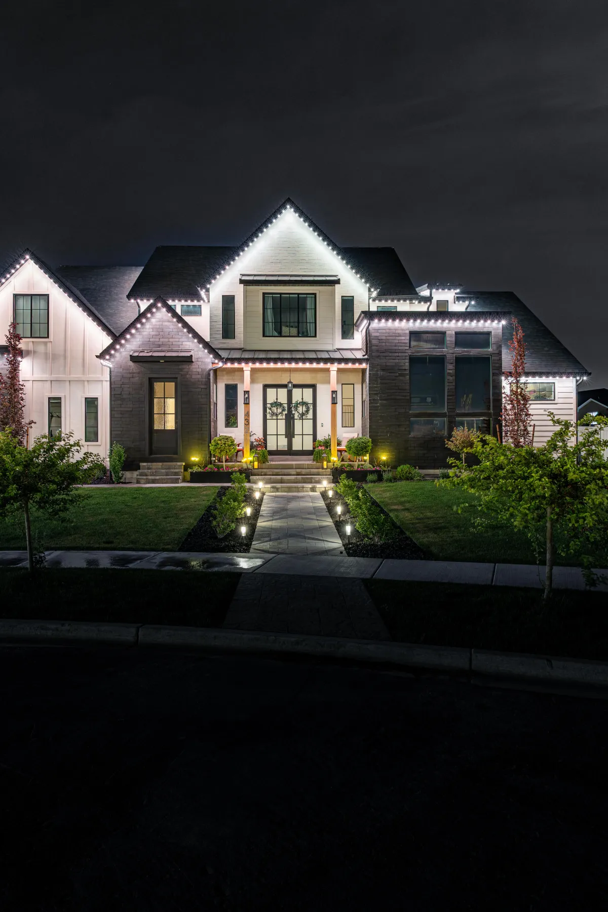 Trimlight low-profile roof lighting system installed by Trimlight Coastal