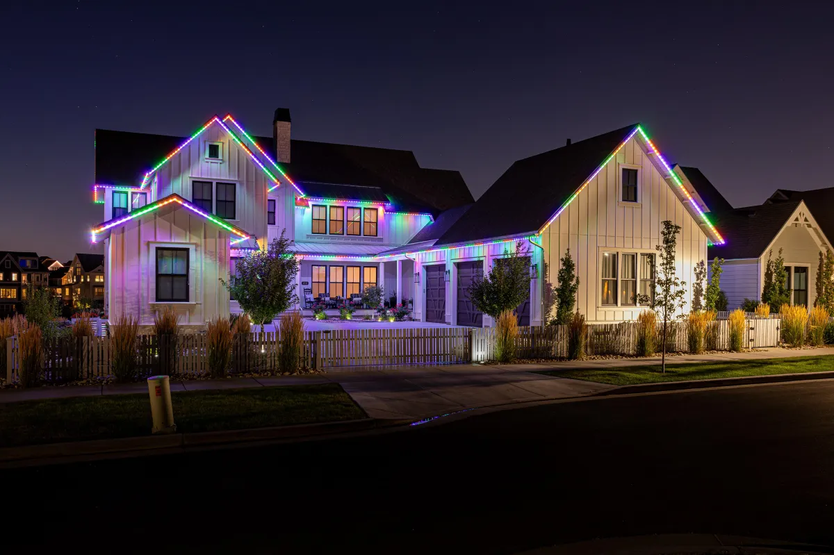 Whittier holiday lighting roofline permanent