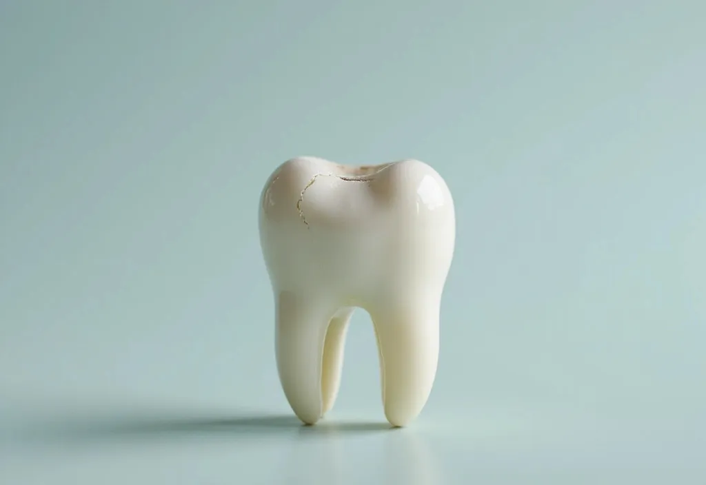 Tooth repair treatment fixing a chipped and cracked tooth at a cosmetic dental office in Miami