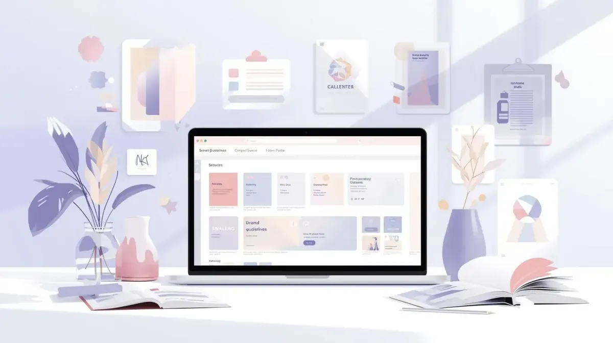 Creative branding services for small businesses including brand guidelines and graphic design