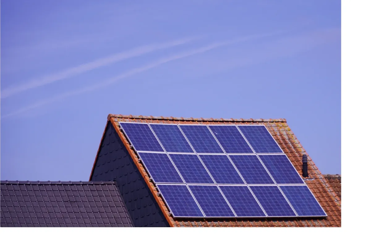 North facing solar panels on a domestic property