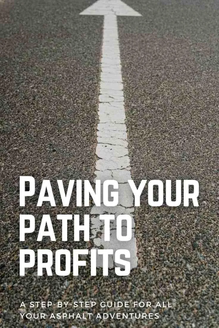 a road with a white arrow on it