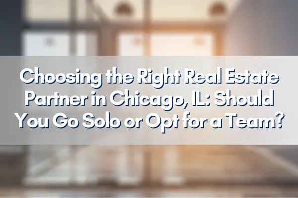 Decision Making - Solo Agent VS Real Estate Team in Chicago, IL