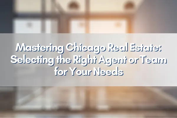Chicago skyline reflecting the dynamism of its real estate market, highlighting a choice between solo agents and teams.