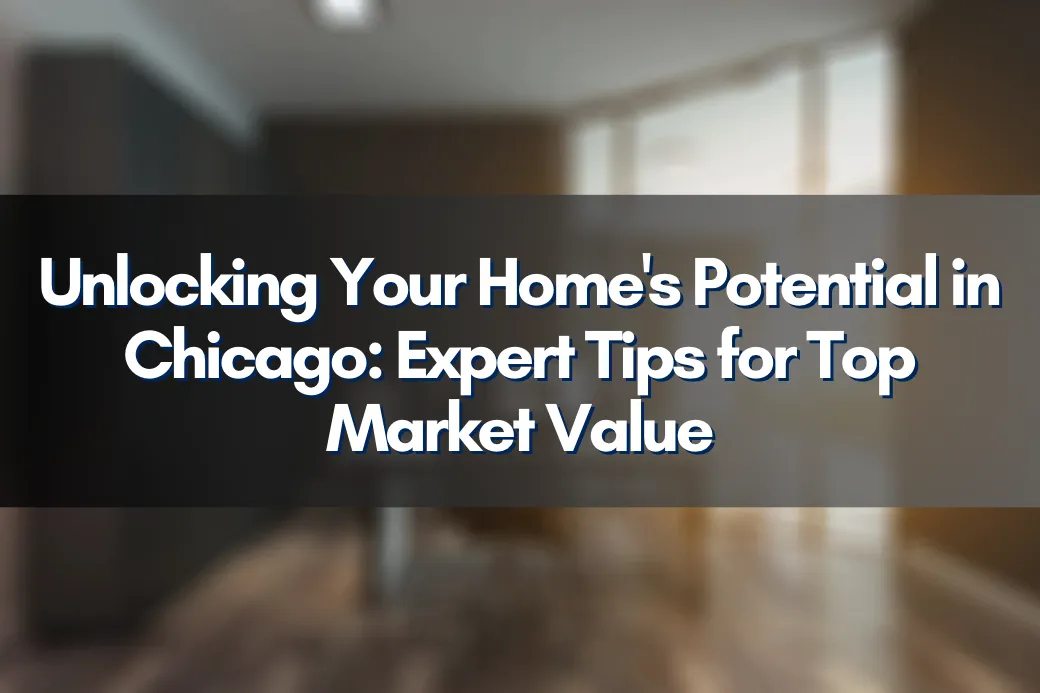 Chicago skyline and real estate market growth concept