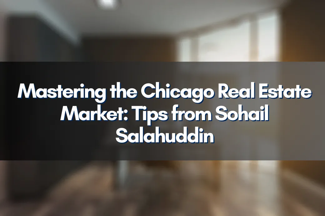 A professional and confident Sohail Salahuddin, leading real estate expert in Chicago.