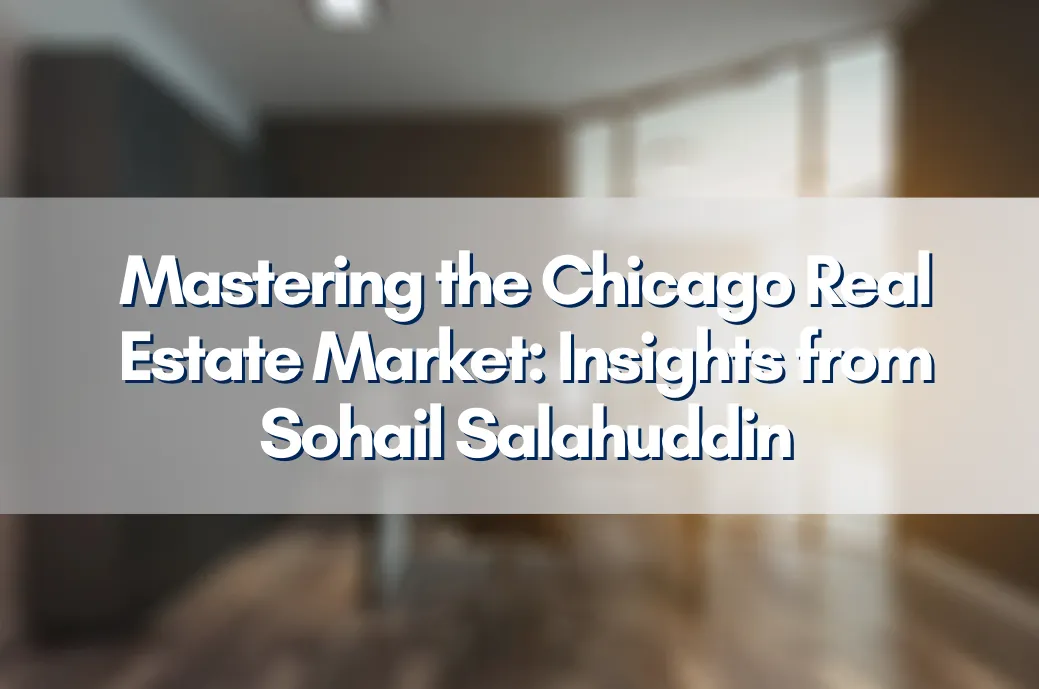 Chicago skyline with key overlay symbolizing real estate opportunities.