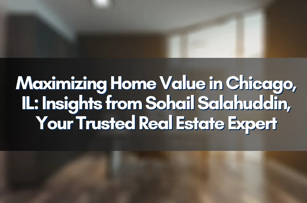 Sohail Salahuddin discusses strategies for maximizing home value in Chicago