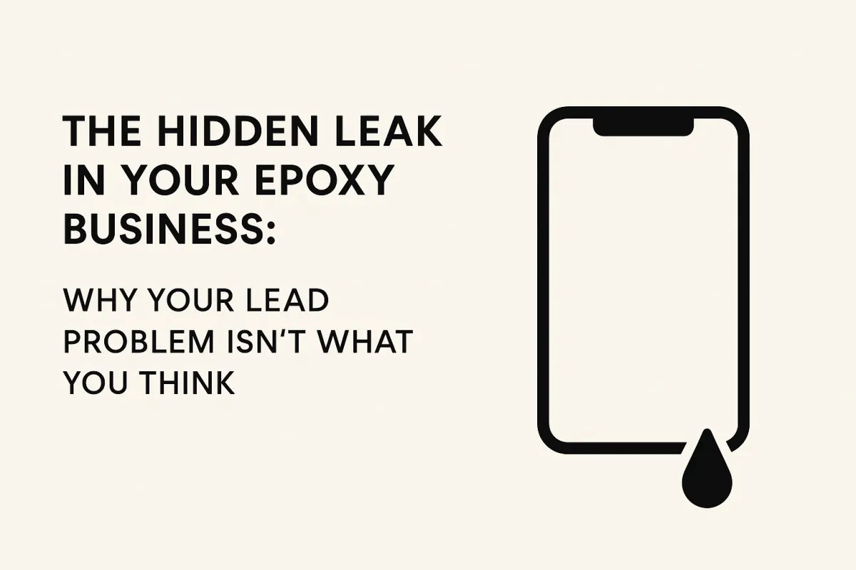 The Hidden Leak in Your Epoxy Business: Why Your Lead Problem Isn't What You Think
