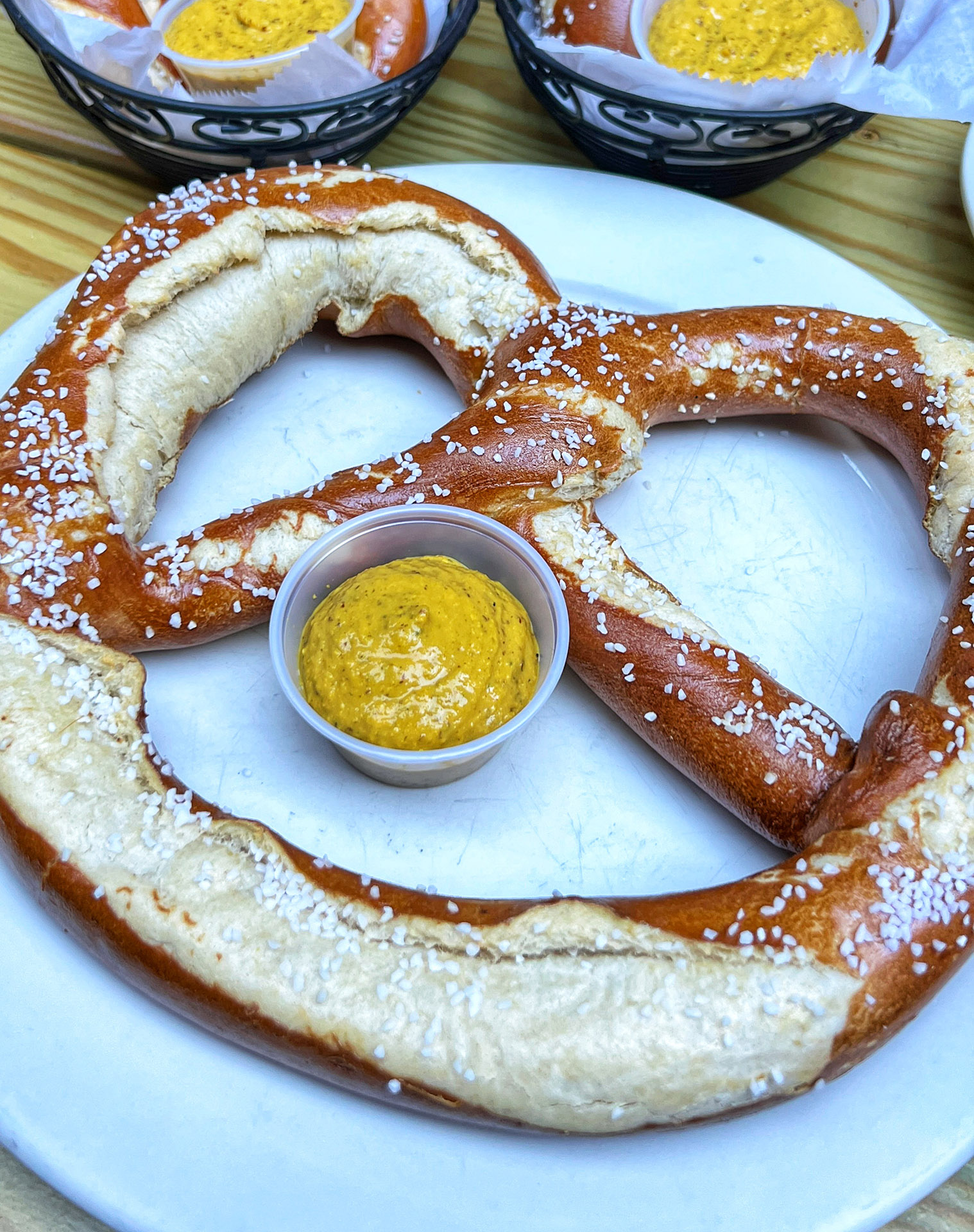 Giant Pretzel at Loreley Beer Garden