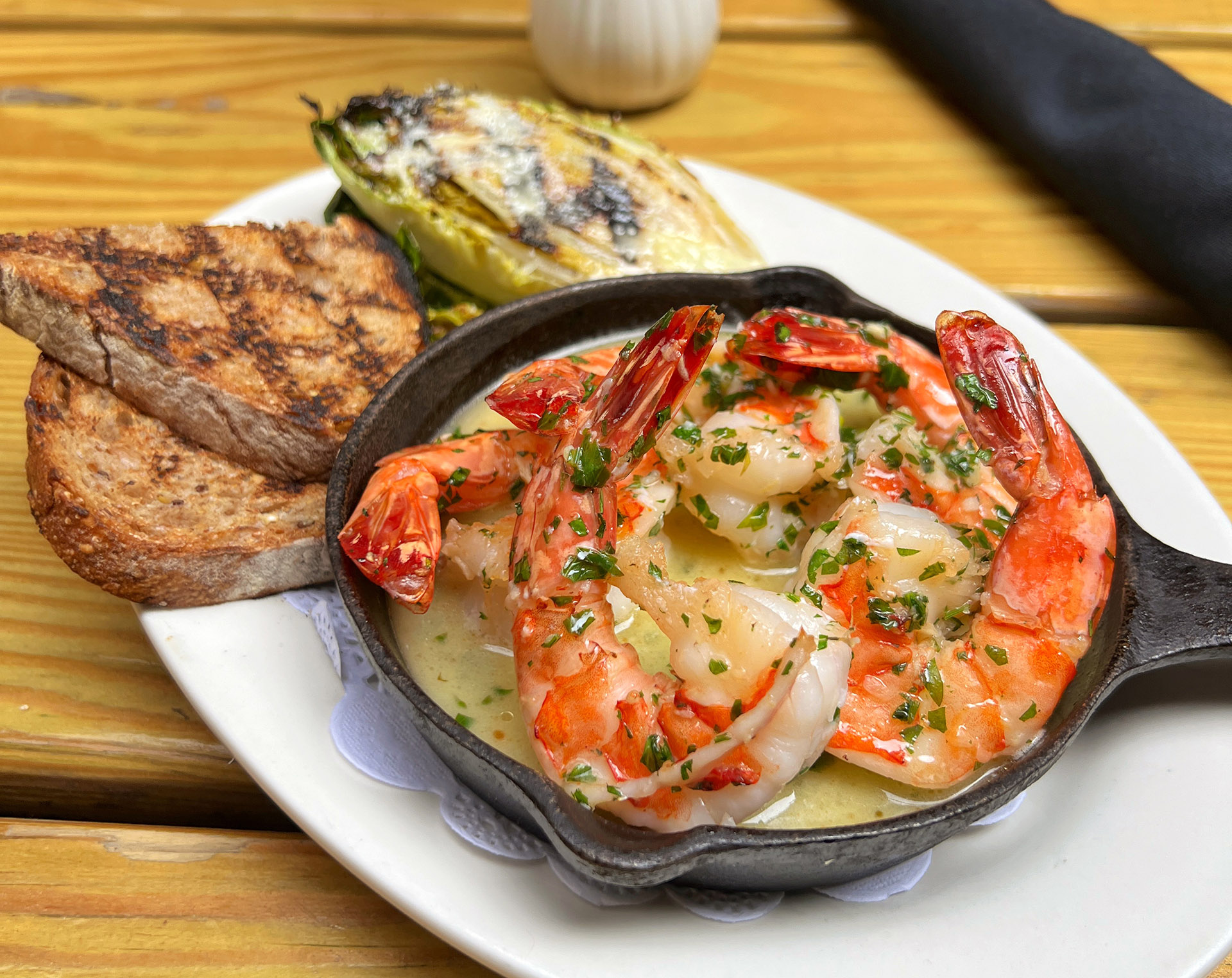 Garlic Shrimp at Loreley Beer Garden