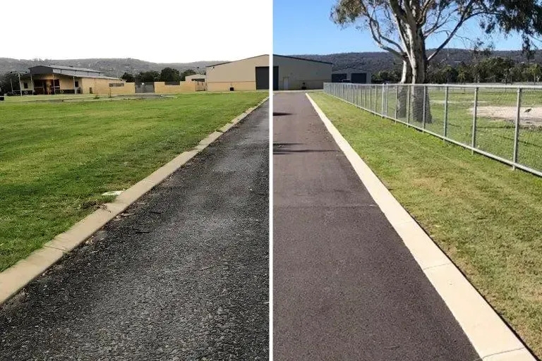 recycled asphalt paving contractors near me finishing a driveway in Columbia South Carolina.