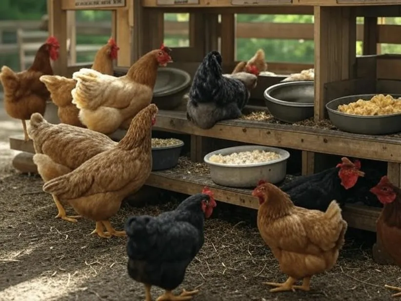 What is the best way to feed chickens?