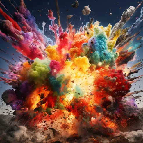 A surge of leads bursting forth like fireworks on a starry night, illuminating the digital marketing landscape with opportunity and growth."