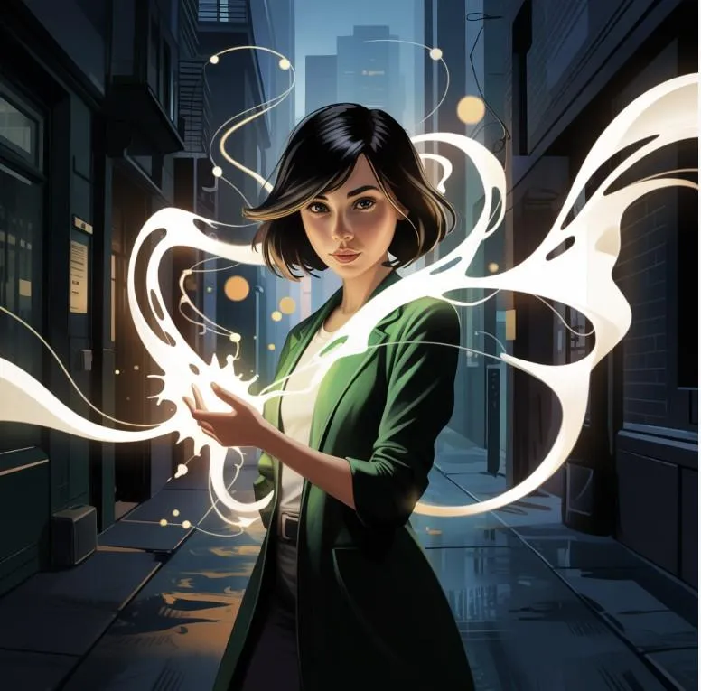 A woman with an aura of having super powers